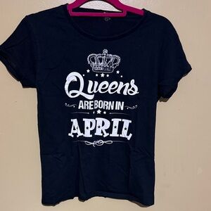 Anvil Navy 'Queens Are Born in April' Tee